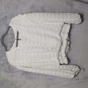 ee:some White Blouse 3/4;Sleeve Large